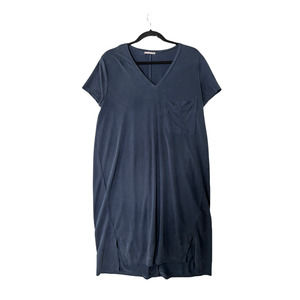 34N 118W Womens Dress Relaxed Fit HELENA V-Neck Navy Blue Size L